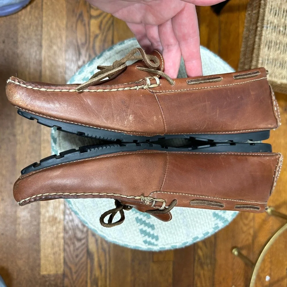 Cole Haan Grant‎ Driver Loafers Mens 9M Tan Leather Good Driving Shoes C04396